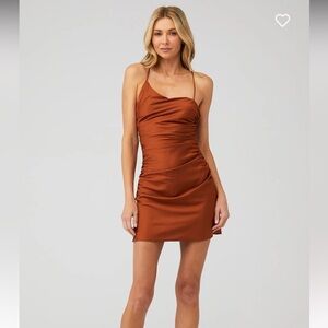 Line & Dot Bronze silky mini dress size Medium